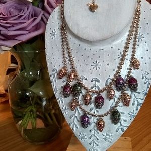 Betsey Johnson skull necklace RARE